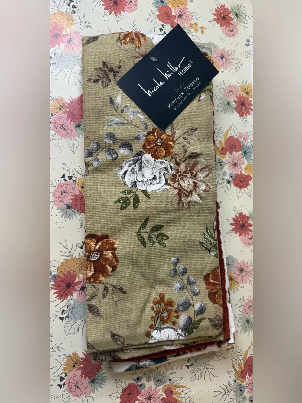 Nicole Miller Kitchen Towels - Set of 3
